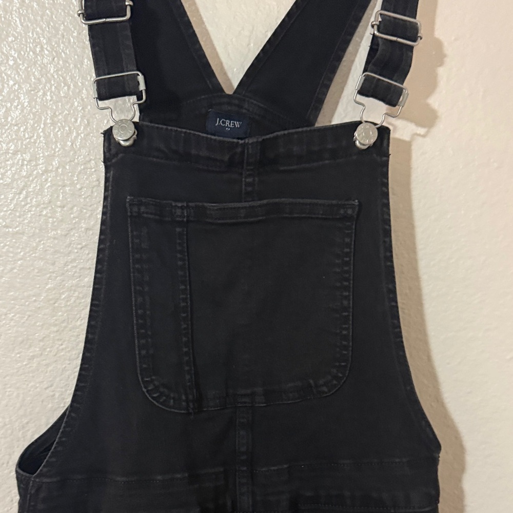 J. Crew Women's Black Denim Overalls - Picture 6 of 12